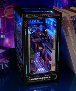 book nook cyberpunk world diy houten